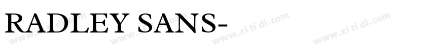 RADLEY SANS字体转换